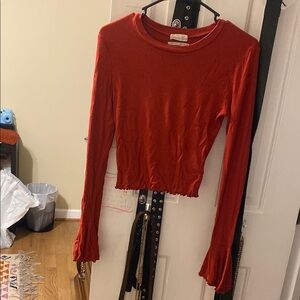 Urban outfitters Women's Red Long Sleeve Top